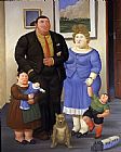 Fernando Botero Famous Paintings - Une Famille